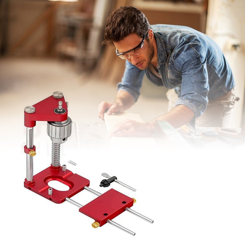 Precision Hole Drilling Jig Adjustable Guide for Wood Projects Cabinet Assembly Furniture Building DIY Carpentry | Thomler