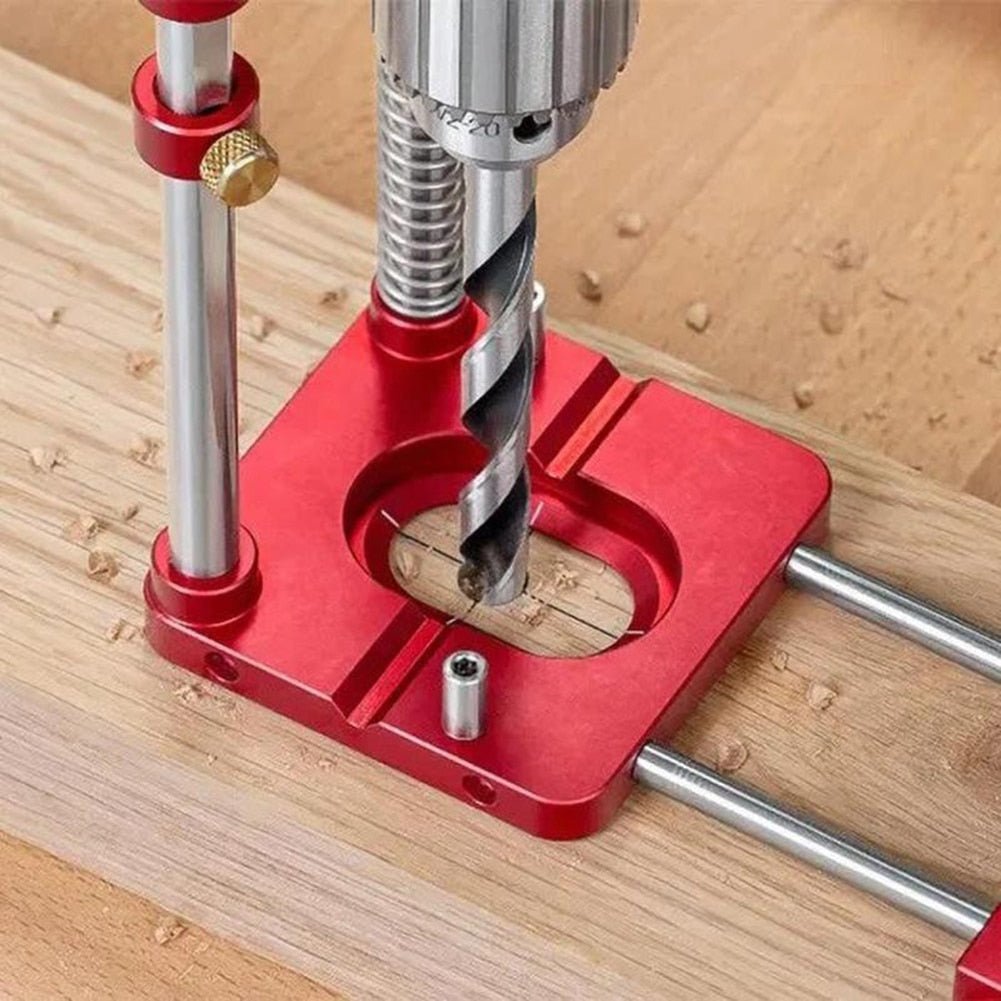 Precision Hole Drilling Jig Adjustable Guide for Wood Projects Cabinet Assembly Furniture Building DIY Carpentry | Thomler