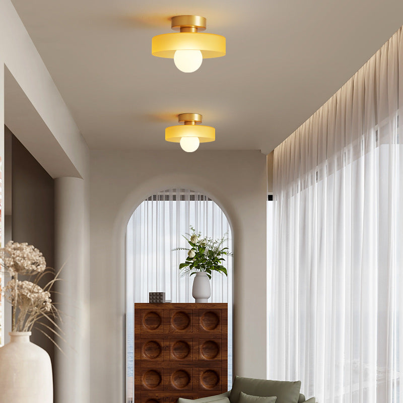 Geometric Glass Flush Mount Ceiling Light – Art Deco Style Fixture for Bedroom, Dining Room & Hallway – G9 LED Compatible – 9.5 in Diameter | Thomler