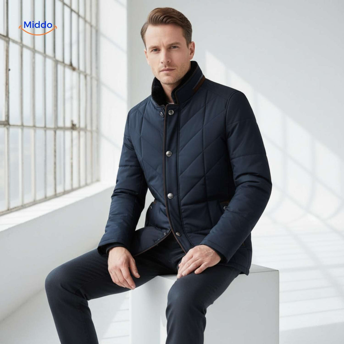 Quilted Spring Jacket – Men's Lightweight Outerwear for Cool Evenings & Transitional Weather | Thomler
