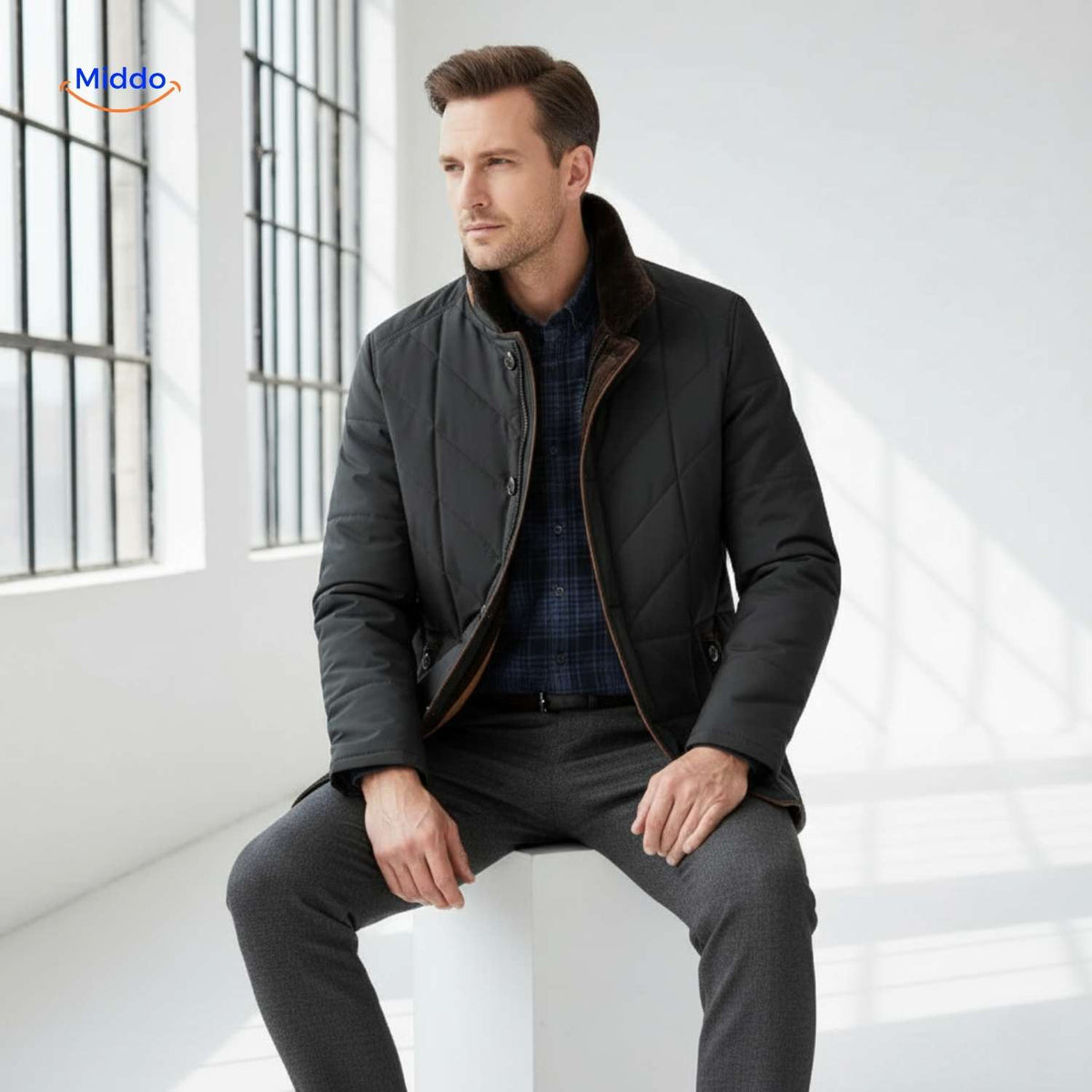 Quilted Spring Jacket – Men's Lightweight Outerwear for Cool Evenings & Transitional Weather | Thomler