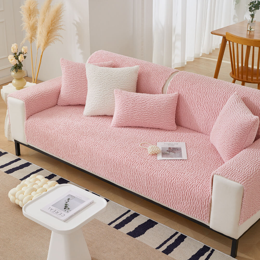Berber Fleece Furniture Throw – Pet-Friendly Sofa Protector with Non-Slip Grip | Thomler