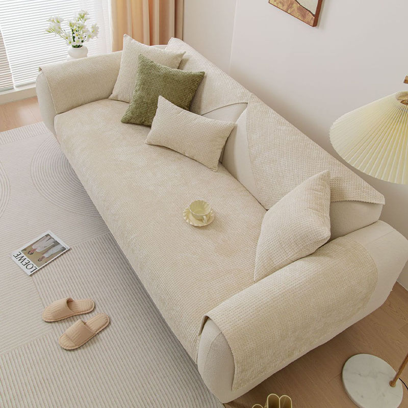 Textured Chenille Furniture Protector with Grip-Dot Backing for Couches & Chairs | Thomler