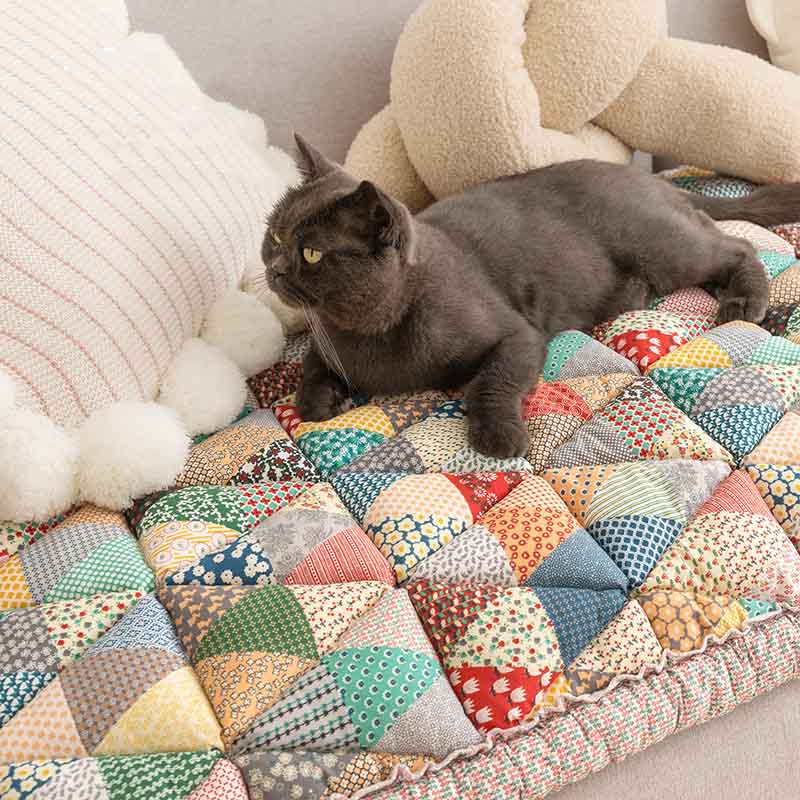 Quilted Cotton Furniture Protector Cover Anti-Slip Couch Cushion Pad for Sofa Chair Loveseat Pet-Friendly Washable Mat for Living Room | Thomler