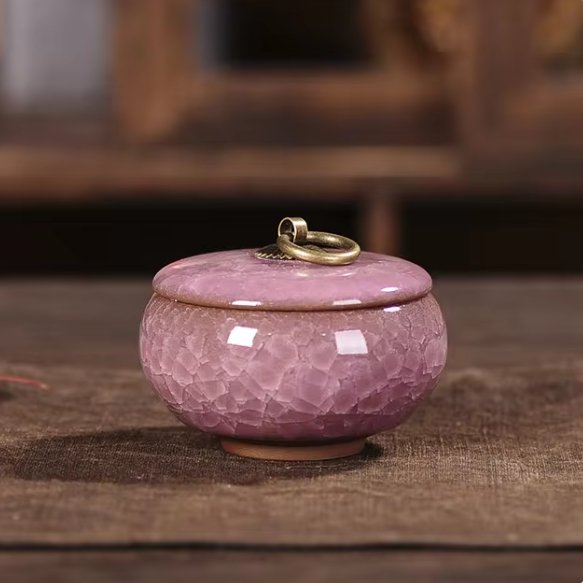 Handcrafted Ceramic Cremation Container for Dogs & Cats – Timeless Remembrance Vessel with Sealing Top | Thomler