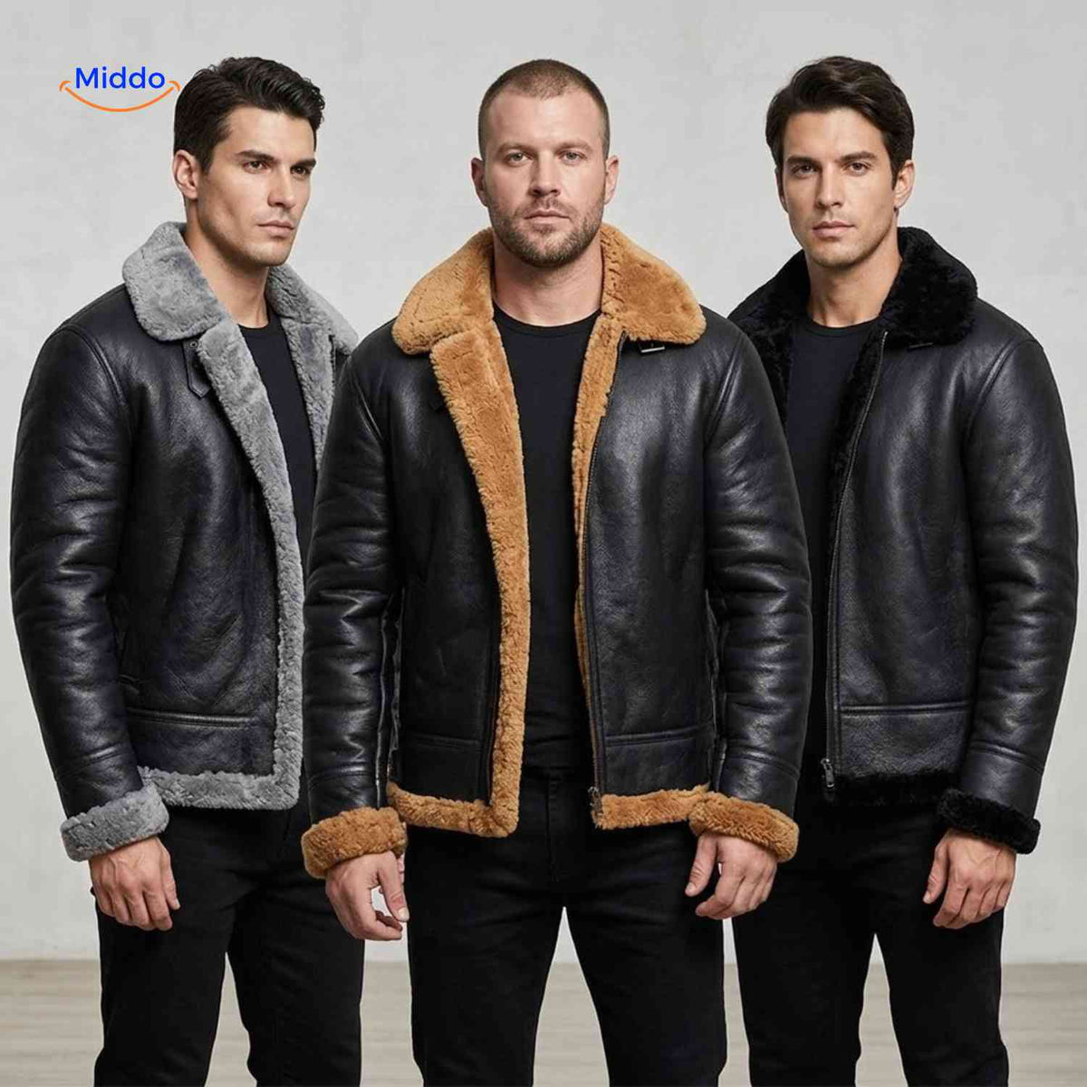 Insulated Zip-Front Men's Coat with Wide Collar for Cold Weather & Everyday Wear | Thomler