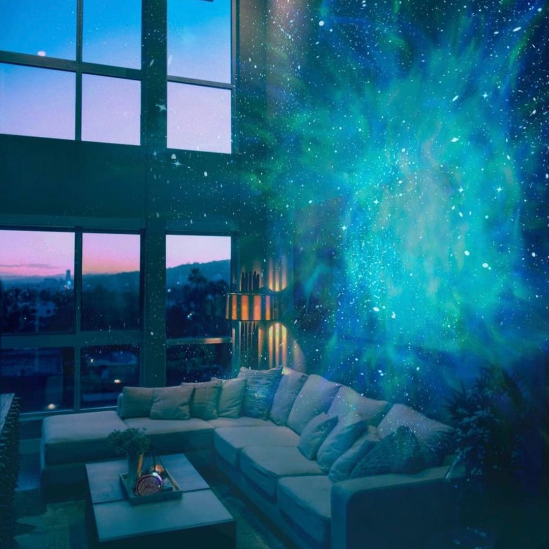 Galaxy Projector ABS Plastic 5 in Home Bedroom Ceiling Night Light 21 Colors Bluetooth Music Remote Controlled Ambiance Lamp | Thomler