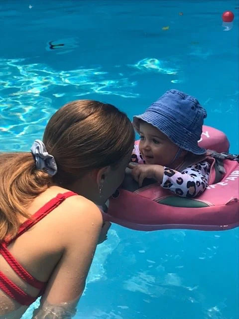 Inflatable Baby Float with Sun Canopy UPF 50+ for Pool Beach Water Play Safe Supportive Seat Ring for Infants Toddlers Ages 6-36 Months | Thomler