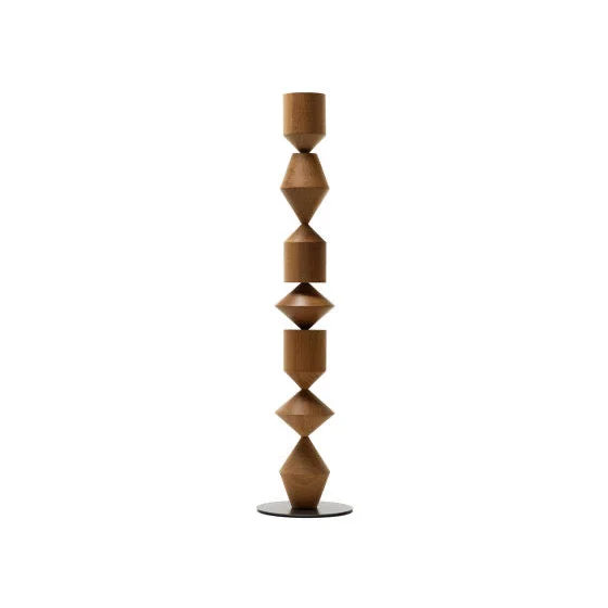 Floor Lamp Iron Geometric 60.2 in Walnut Living Room Ambient Modern Sculptural Lighting Decor | Thomler