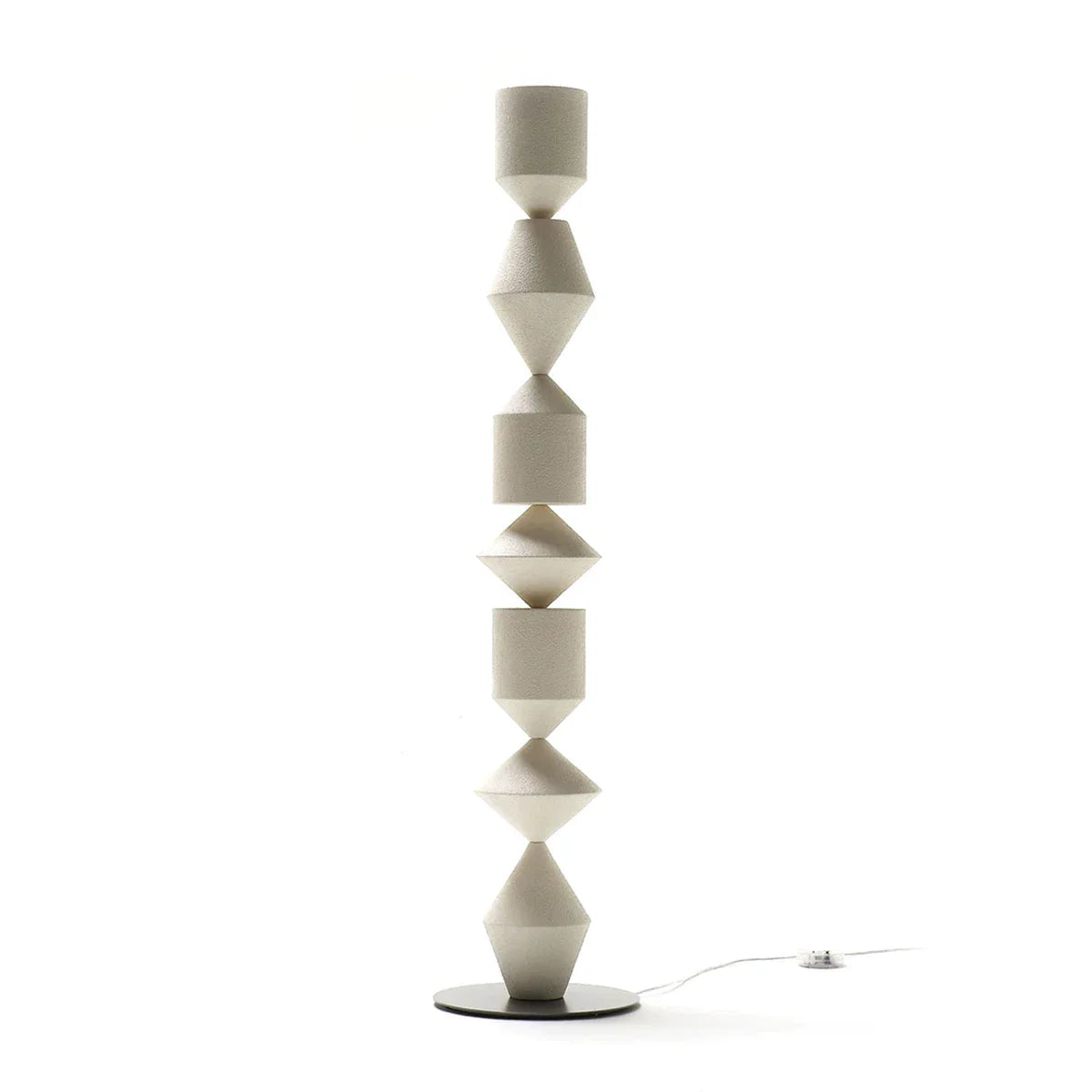 Floor Lamp Iron Geometric 60.2 in Walnut Living Room Ambient Modern Sculptural Lighting Decor | Thomler