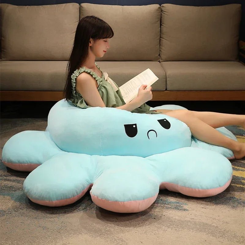 Double-Sided Emotion Plush Toy – Oversized Stuffed Animal for Feelings Expression, Room Decor & Cuddles | Thomler