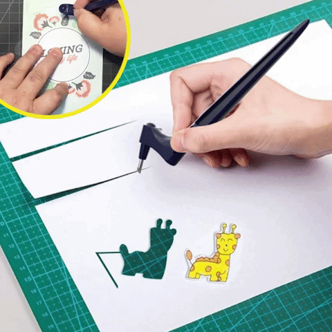 360° Rotating Blade Precision Craft Knife Pen for Intricate Paper Cutting, Stencils, Scrapbooking & Model Making | Detail Cutter Tool | Thomler