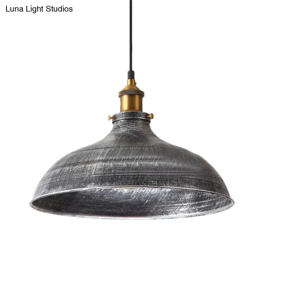 Industrial Metal Dome Pendant Light for Kitchen Island, Dining Room & Bedroom with 16 ft Plug-In Cord | Thomler