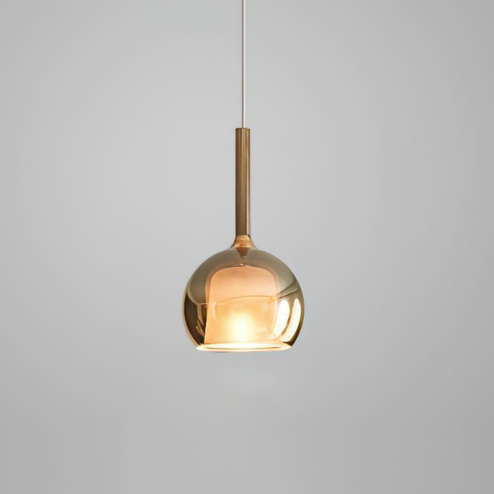 Pendant Light Glass Dome 9.8 in Indoor Dining Room Kitchen Island Ceiling Lamp | Thomler