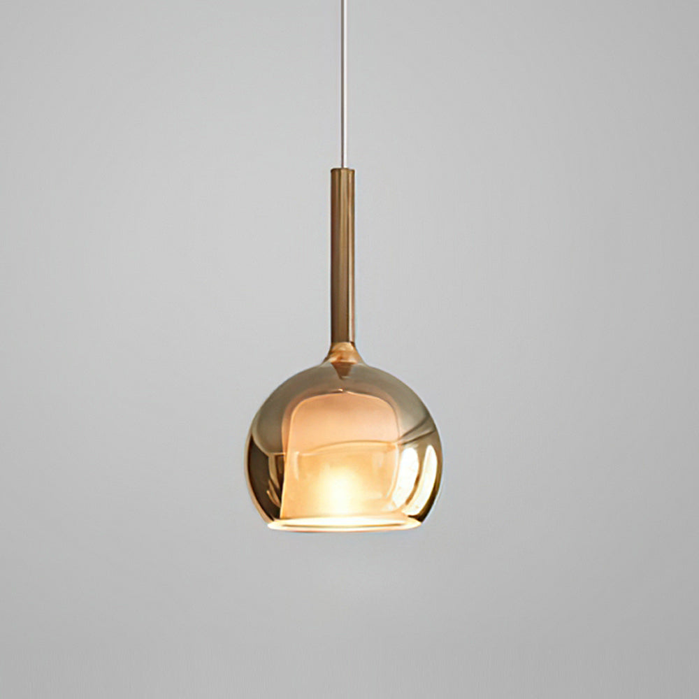 Pendant Light Glass Dome 9.8 in Indoor Dining Room Kitchen Island Ceiling Lamp | Thomler