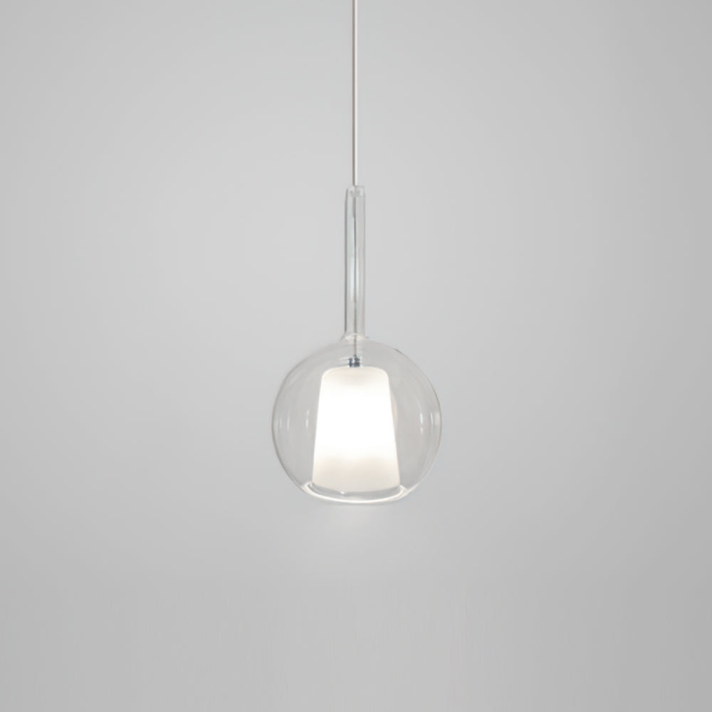 Pendant Light Glass Dome 9.8 in Indoor Dining Room Kitchen Island Ceiling Lamp | Thomler