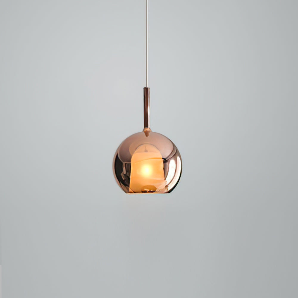 Pendant Light Glass Dome 9.8 in Indoor Dining Room Kitchen Island Ceiling Lamp | Thomler