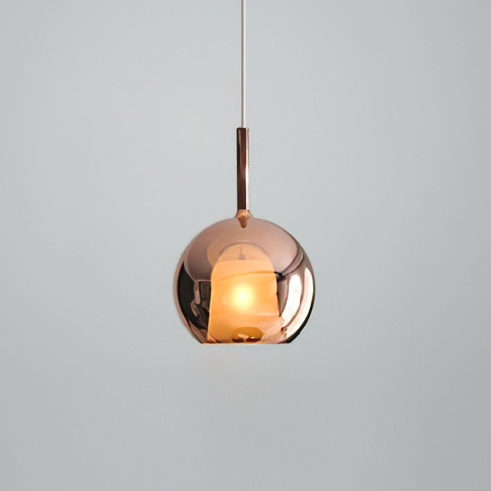 Pendant Light Glass Dome 9.8 in Indoor Dining Room Kitchen Island Ceiling Lamp | Thomler