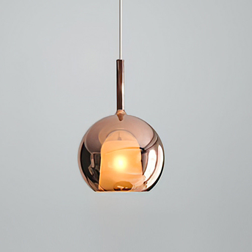 Pendant Light Glass Dome 9.8 in Indoor Dining Room Kitchen Island Ceiling Lamp | Thomler