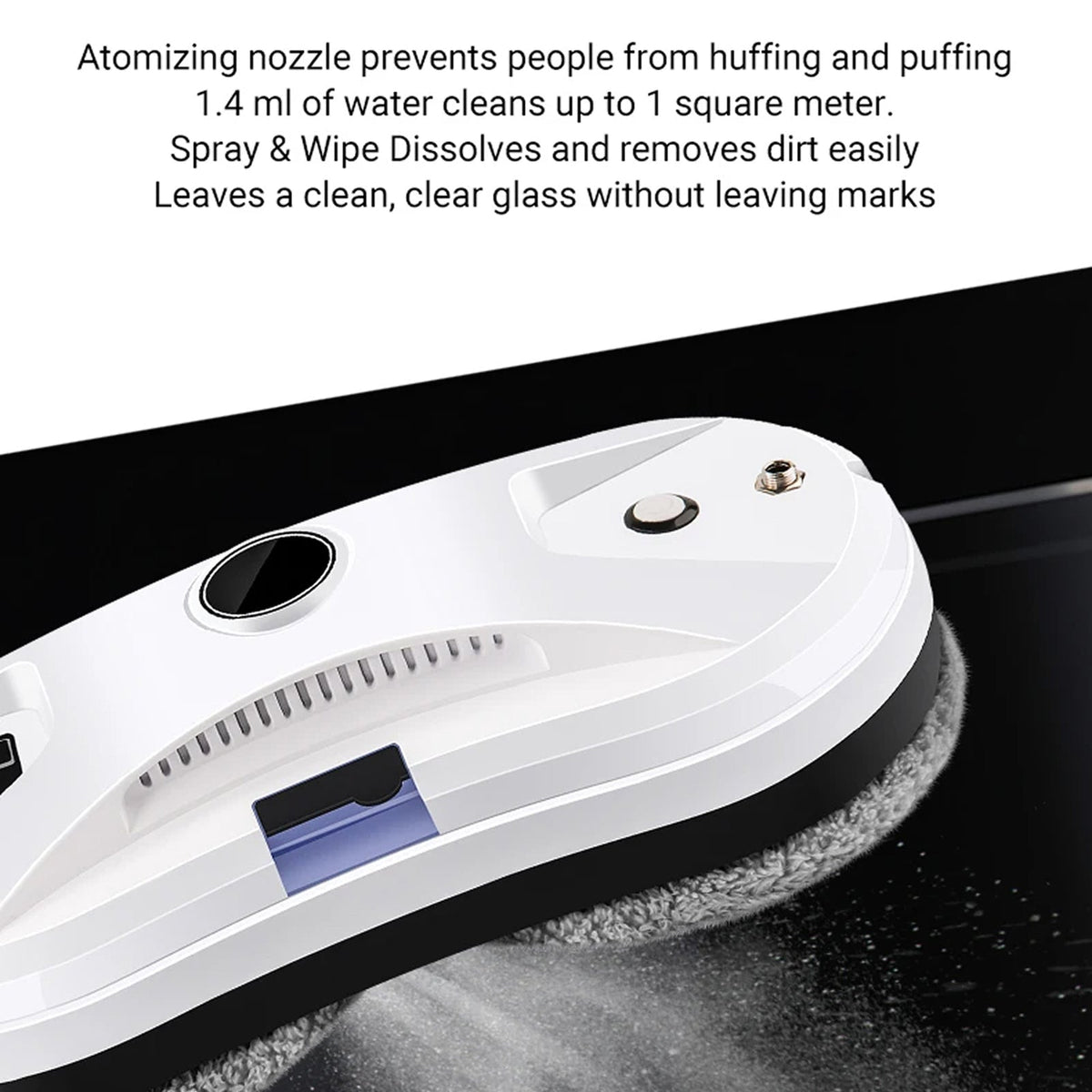Automated Glass Cleaner Robot with AI Navigation & Spray System for Streak-Free Windows, Glass Doors, Mirrors | Thomler