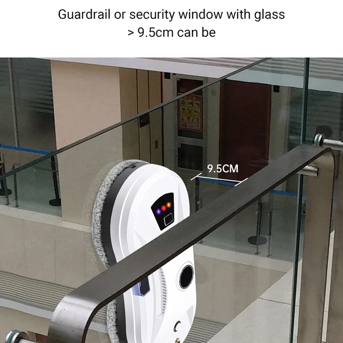 Automated Glass Cleaner Robot with AI Navigation & Spray System for Streak-Free Windows, Glass Doors, Mirrors | Thomler