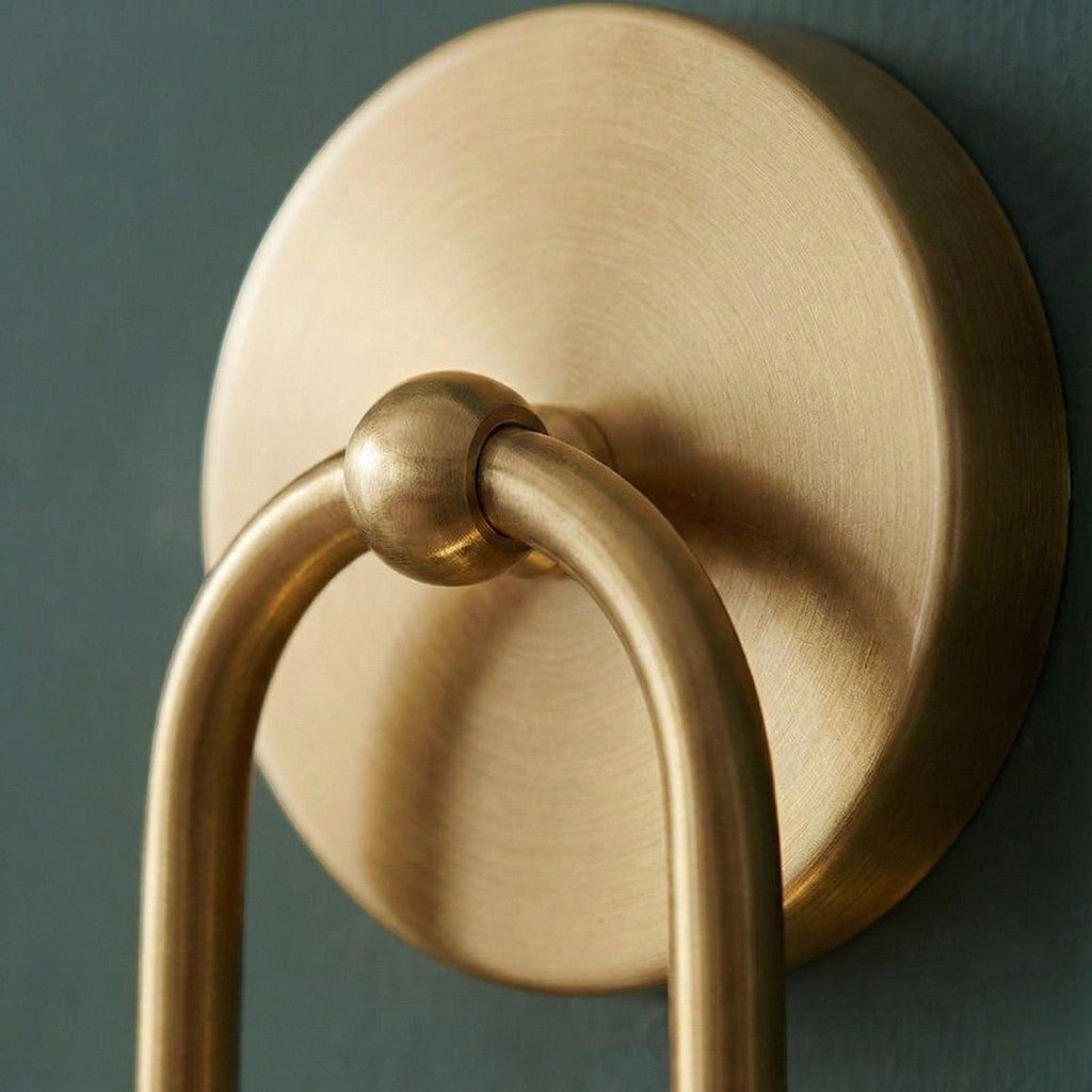 Vertical Brass Wall Light Dual Cylinder Sconce Frosted Shade Mid-Century for Bedroom Hallway Vanity Accent Lighting Contemporary Metal | Thomler