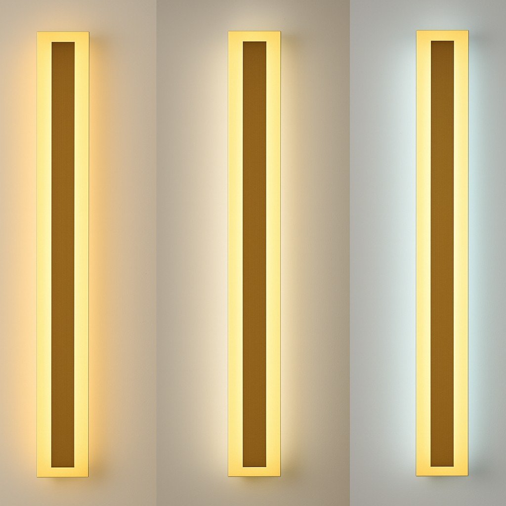 Linear Outdoor LED Wall Sconce Gold Finish Waterproof Dimmable IP65 Hardwired AC 85-265V Modern Exterior Lighting for Patio Garden Porch | Thomler