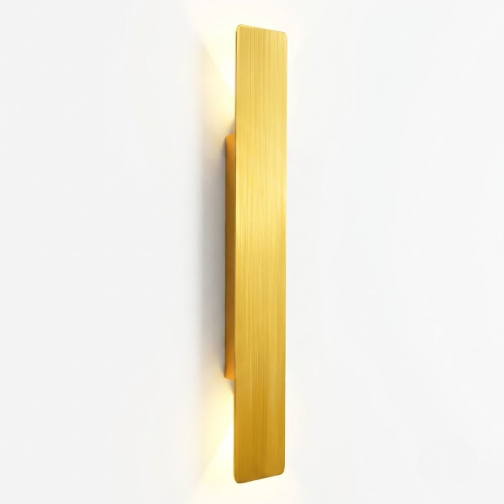 Outdoor Aluminum LED Wall Sconce Gold Finish IP65 Weatherproof Hardwired for Patio Porch Entryway 6W 18W 24W Options 2700K 6500K Lighting | Thomler