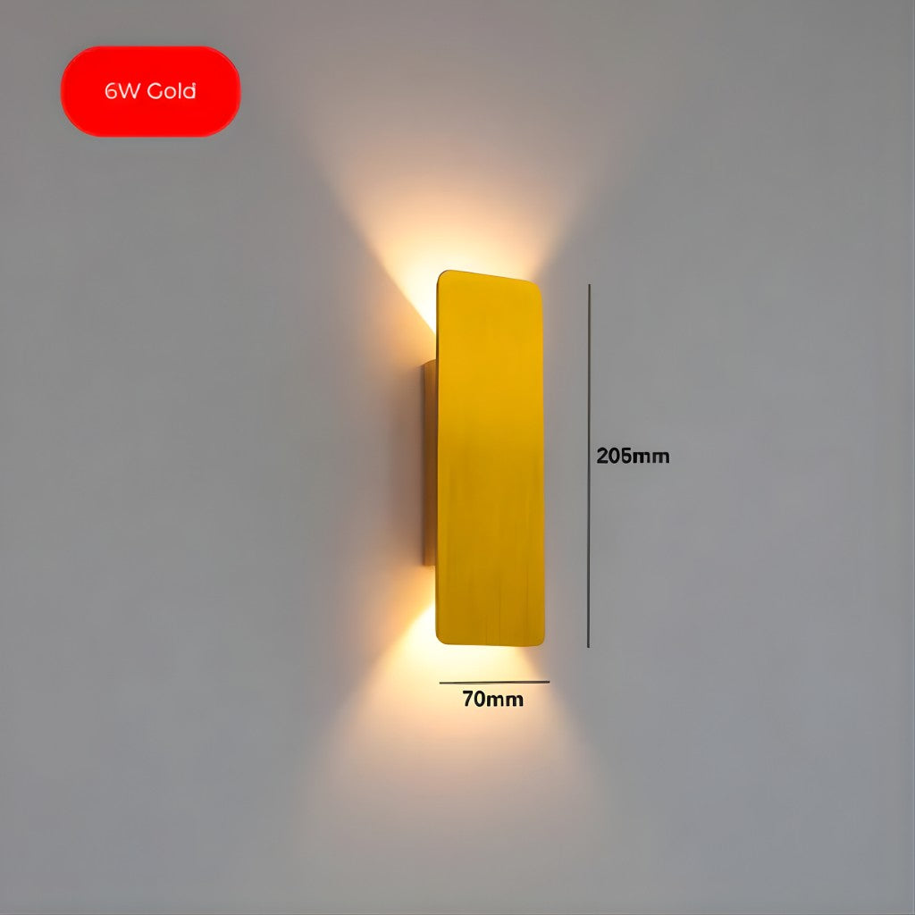 Wall Lamp Aluminium Integrated LED Gold Outdoor Facade Terrace Garden Waterproof Up Down Lighting Fixture | Thomler