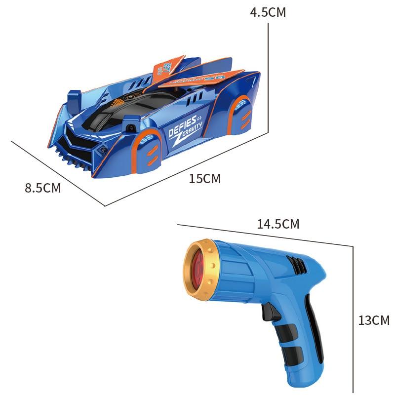 Wall-Climbing RC Car with Laser Remote – Anti-Gravity Stunt Racer for Smooth Surfaces, LED Lights, 360° Spins, Ages 3+ | Thomler