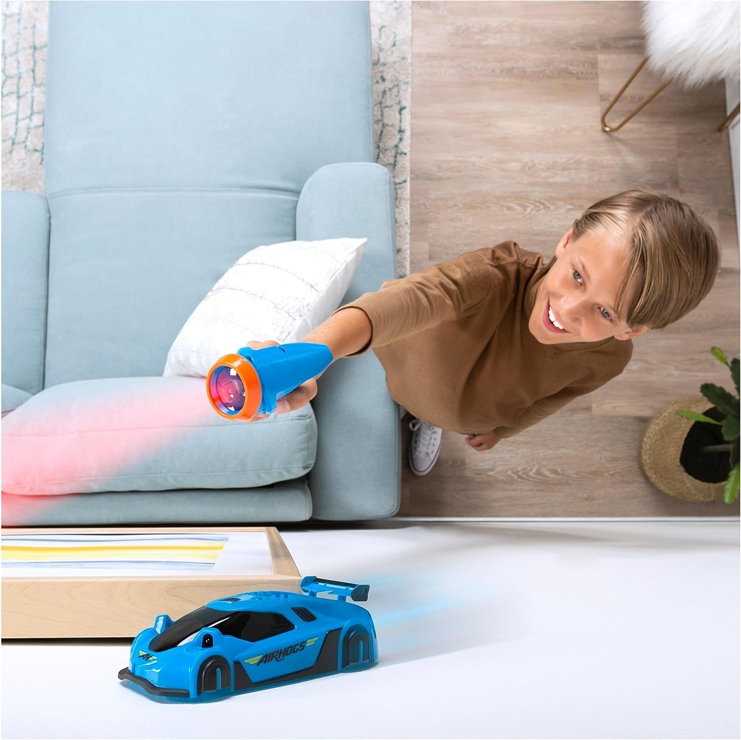 Wall-Climbing RC Car with Laser Remote – Anti-Gravity Stunt Racer for Smooth Surfaces, LED Lights, 360° Spins, Ages 3+ | Thomler