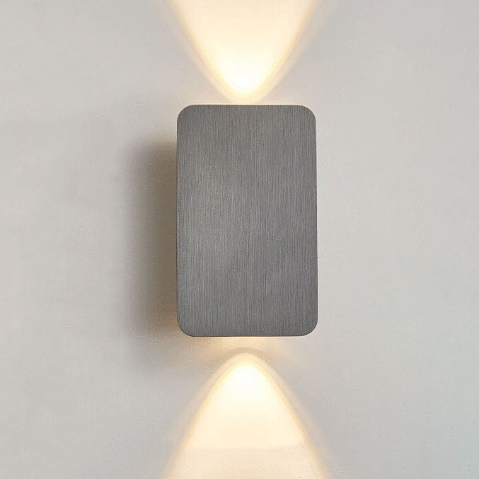 2-Light Aluminum Wall Sconce Modern Flat Rectangular LED Fixture for Bedroom, Hallway & Living Room | Hardwired Mount Lighting | Thomler