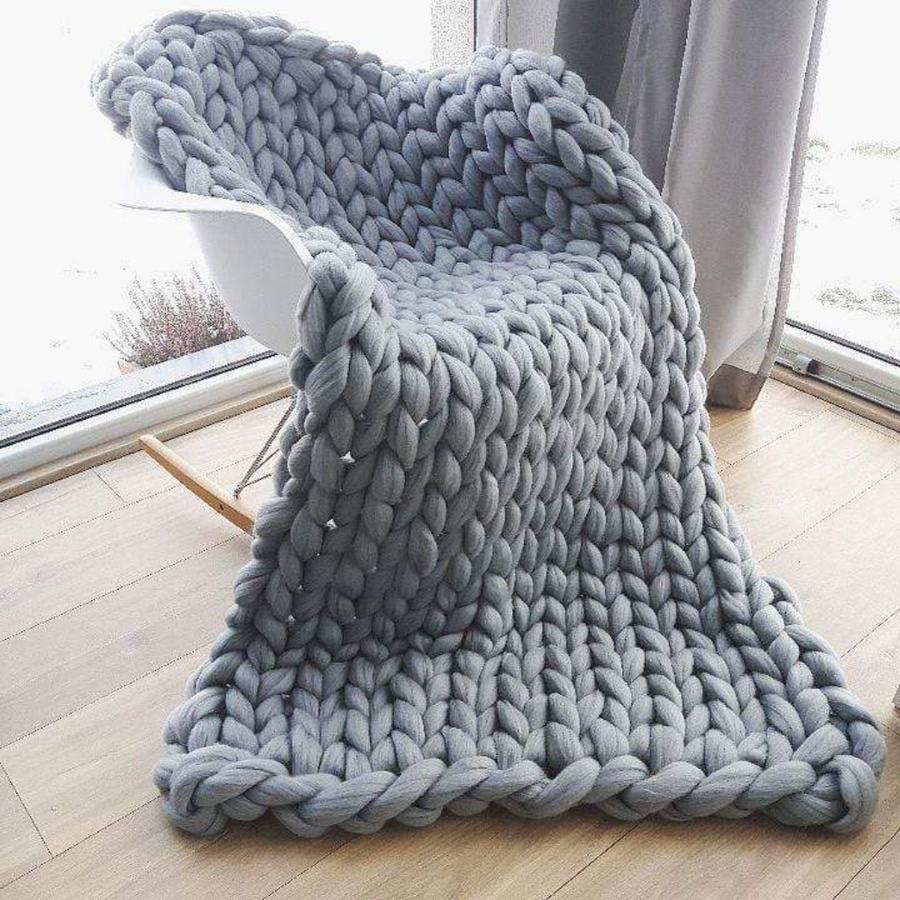 Chunky Knit Throw Blanket – Soft Woven Layer for Couch, Bed & Daily Décor | Thomler