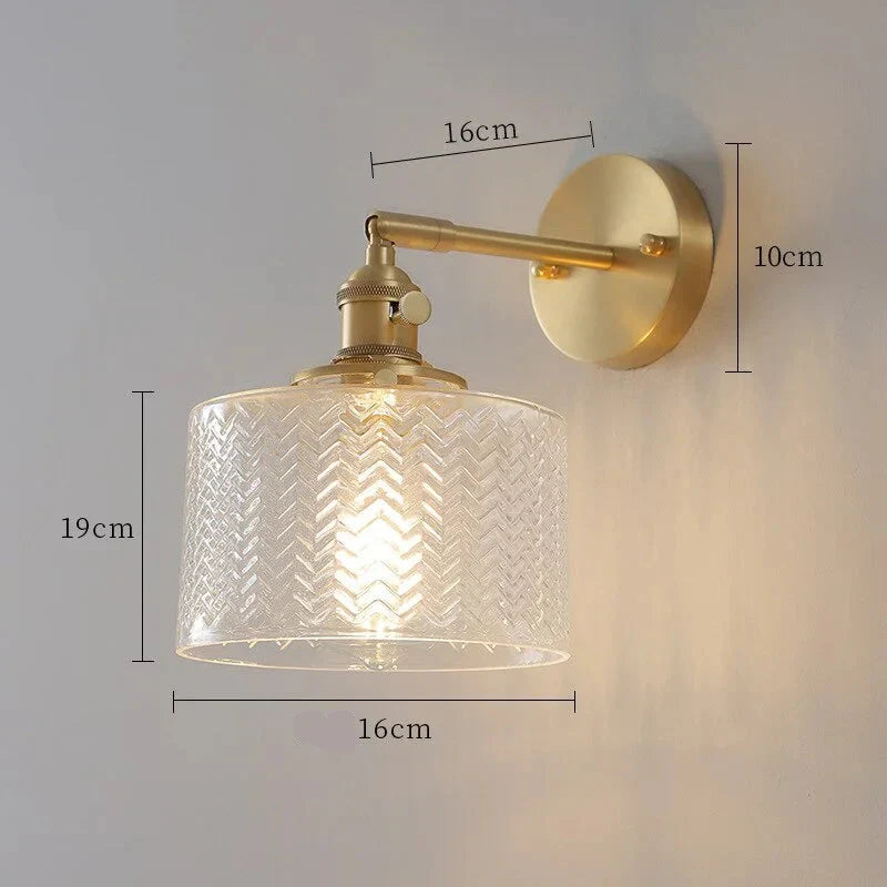 Wall Lamp Glass Shade 6.3 in Adjustable Green Bedroom Living Room Hallway Modern Scandinavian Sconce Lighting Fixture | Thomler
