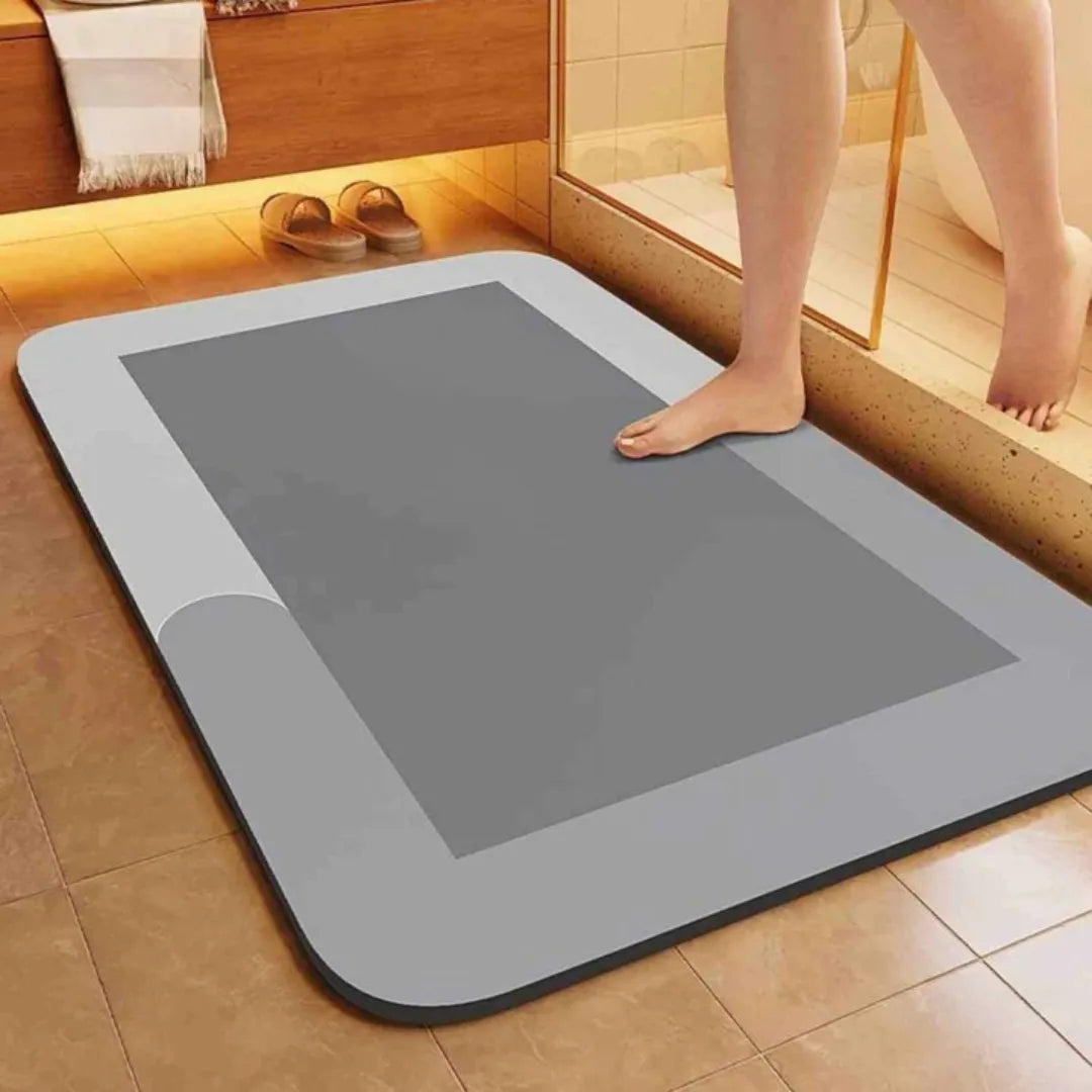Quick-Dry Non-Slip Bath Mat with Moisture-Wicking Core for Bathroom, Shower & Toilet | Thomler