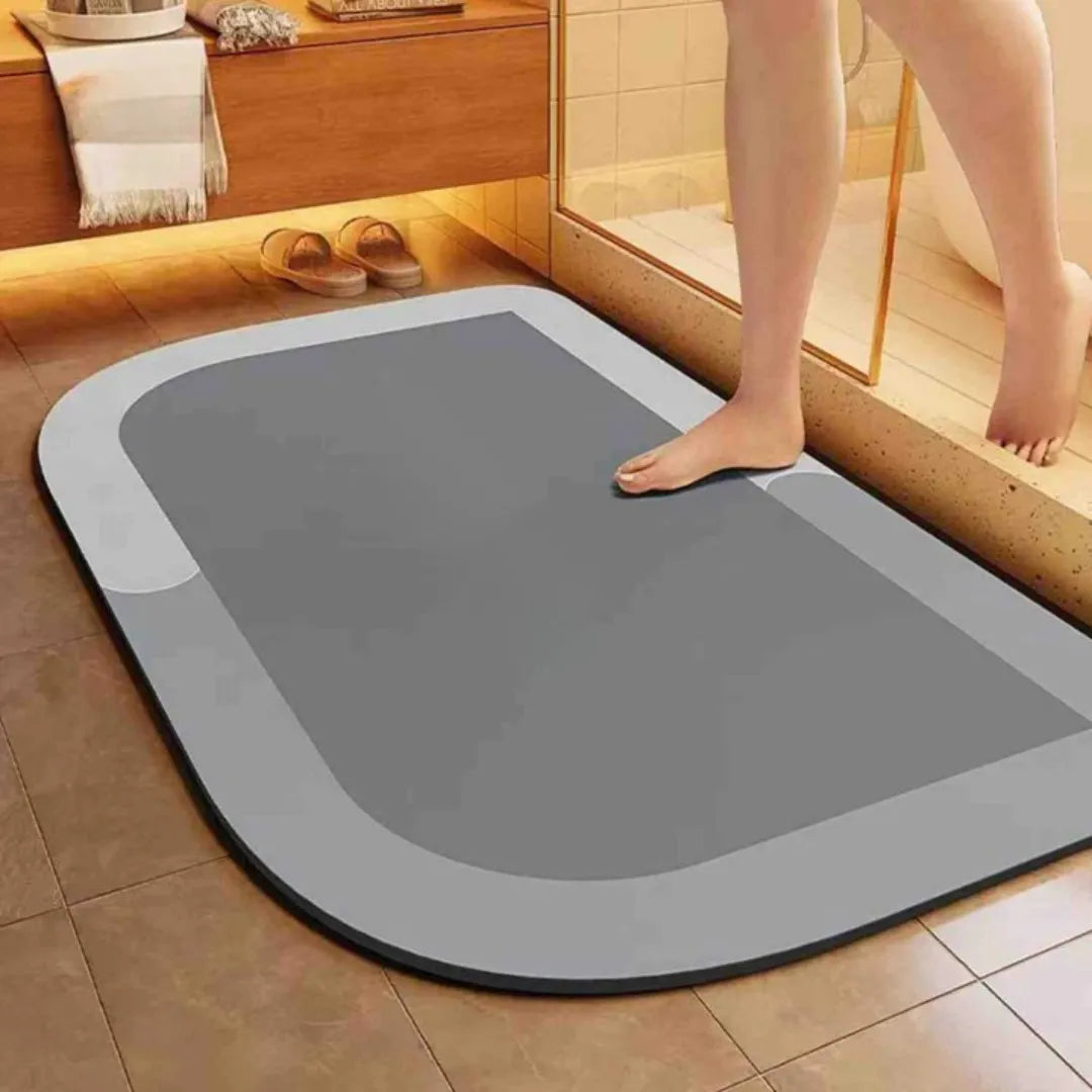 Quick-Dry Non-Slip Bath Mat with Moisture-Wicking Core for Bathroom, Shower & Toilet | Thomler