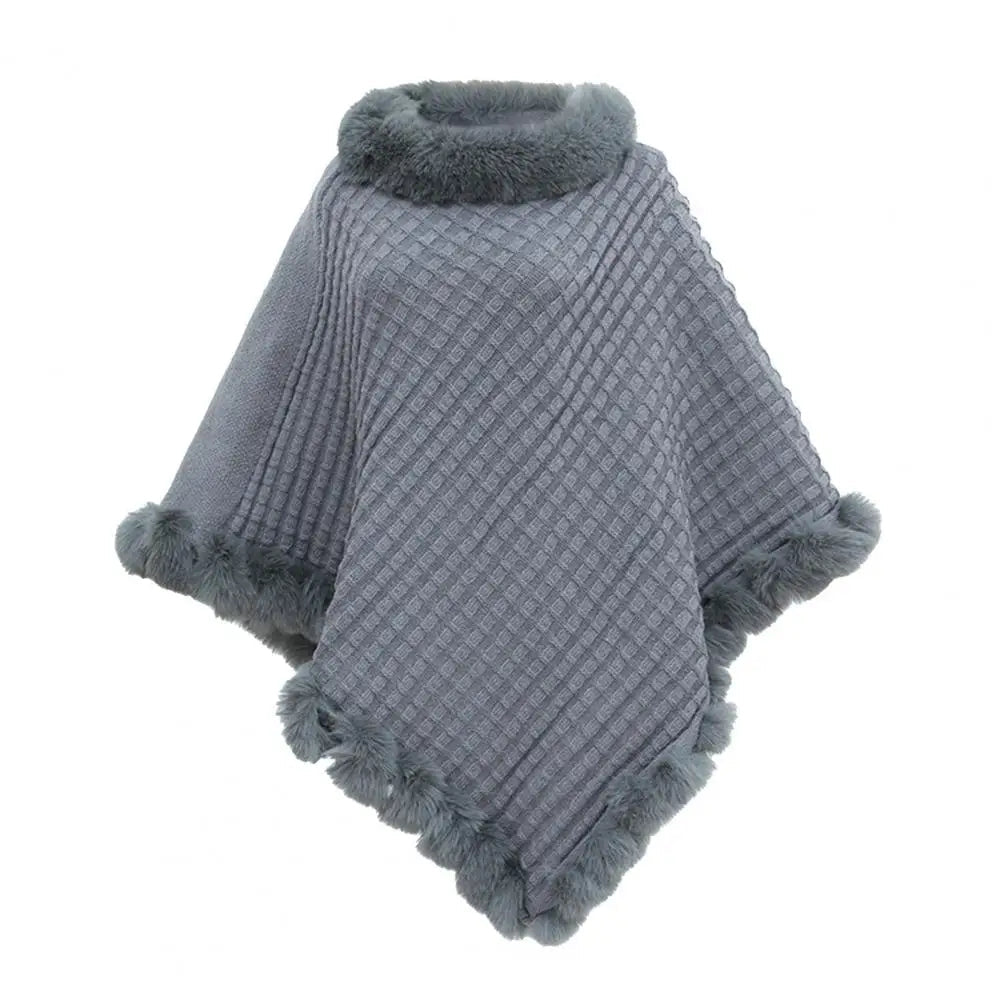 Luxe Faux Fur Cape Wrap for Women – Cozy Winter Shoulder Throw Shawl for Evening & Casual Wear | Thomler
