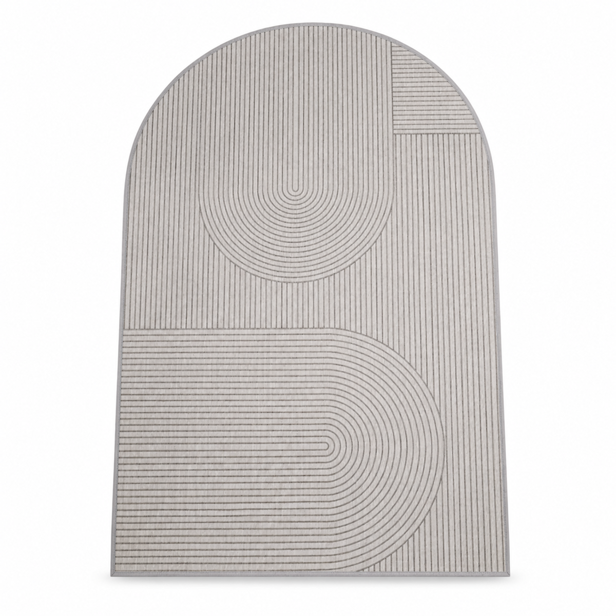 Office Chair Floor Protector Mat – Non-Slip Polyester Rug for Hardwood, Laminate & Carpet | Desk Area Guard in Cream or Gray | Thomler