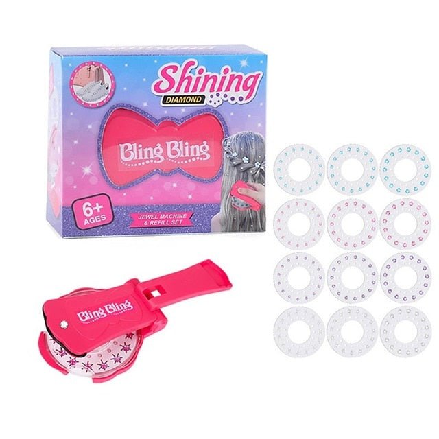 Self-Adhesive Gem Applicator Tool for Quick Hair Decoration with Reusable Sparkle Jewelry Crystals for Kids and Adults | Thomler