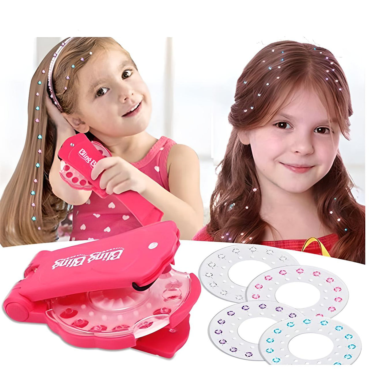 Self-Adhesive Gem Applicator Tool for Quick Hair Decoration with Reusable Sparkle Jewelry Crystals for Kids and Adults | Thomler