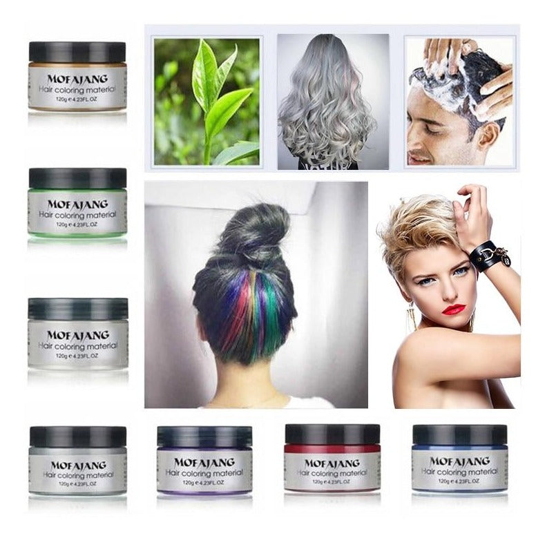 Temporary Styling Wax for Vibrant Wash-Out Color Transformation Unisex Men Women Party Events Festival Cosplay Costume Natural Plant-Based F | Thomler