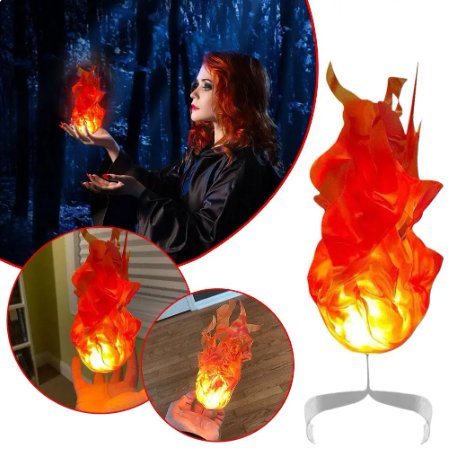 LED Levitating Flame Sphere Decoration Suspended Glowing Orb Light for Spooky Seasonal Halloween Outdoor Indoor Porch Party Display | Thomler