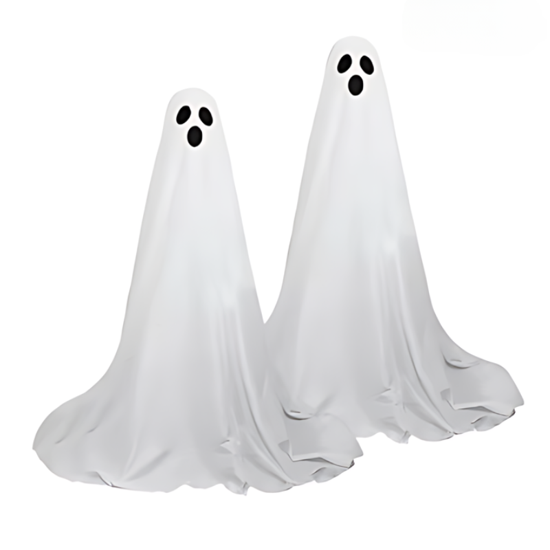 Illuminated Ghost Yard Stakes for Halloween Outdoor Decorations – 6.5 ft Tall, Battery-Operated LED Glow | Thomler