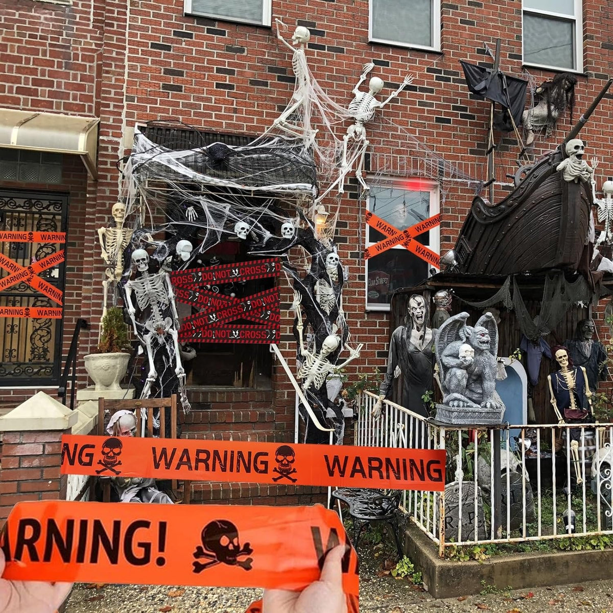 Spooky Scene Barrier Ribbon for Halloween Party Decor & Haunted House Setup | Thomler