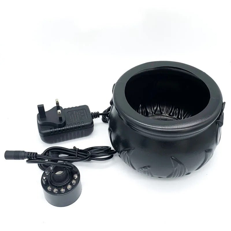 Spooky Cauldron Fog Machine with Color-Changing LEDs for Halloween Decorations & Atmospheric Party Effects | Thomler