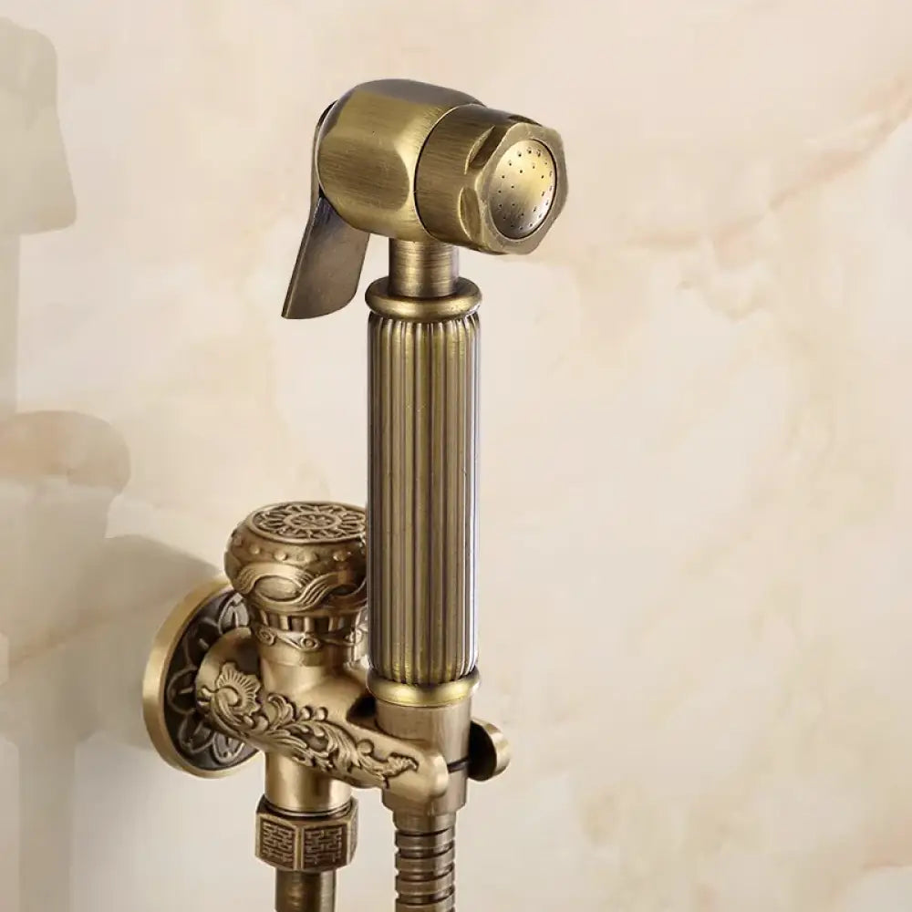 Handheld Toilet Spray Attachment with Decorative Finish – Cold Water Cleansing System for Bathroom Personal Care & Cleaning | Thomler