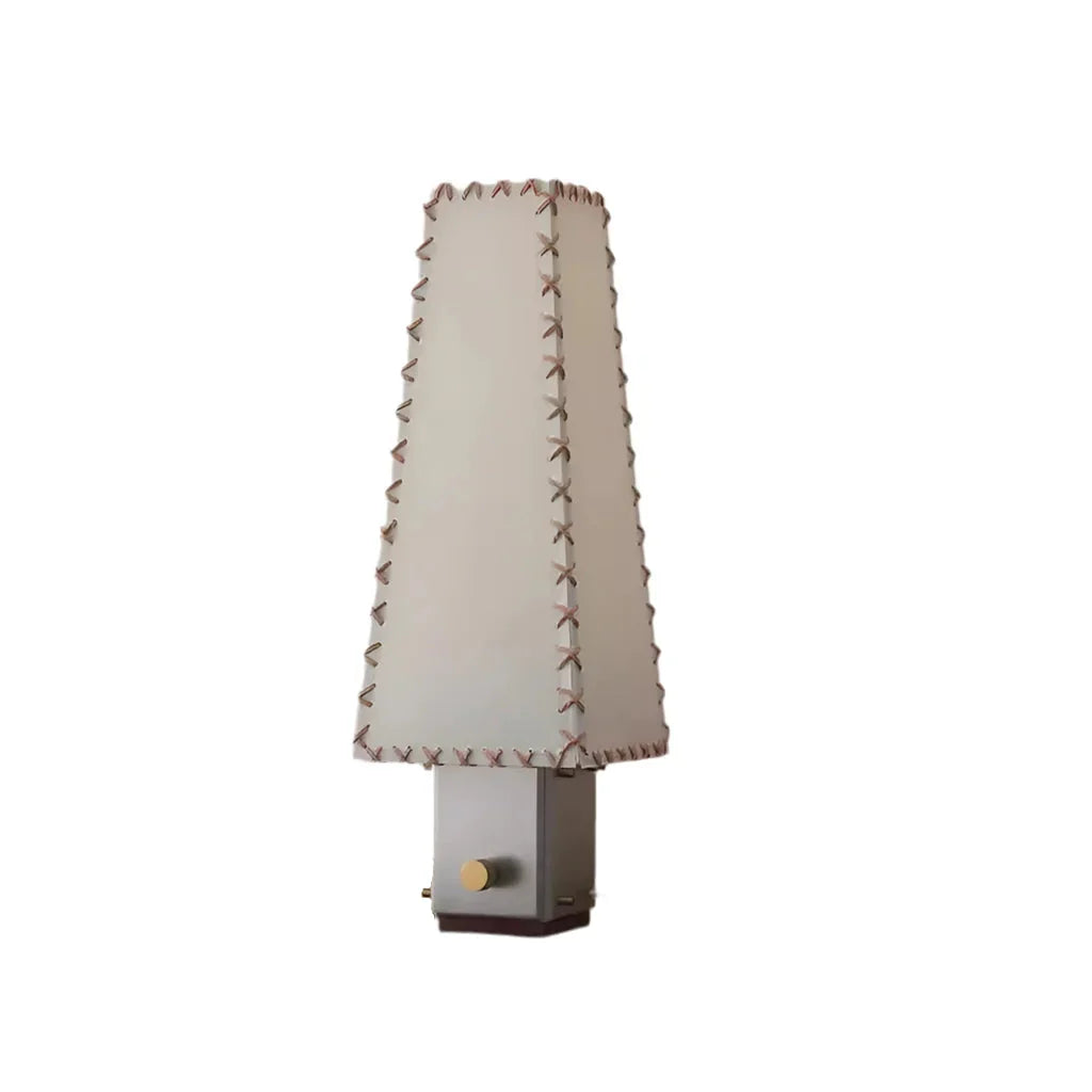 Table Lamp Parchment Shade 19.7 in Warm White Bedroom Living Room Japandi Minimalist Bedside Lighting | Thomler