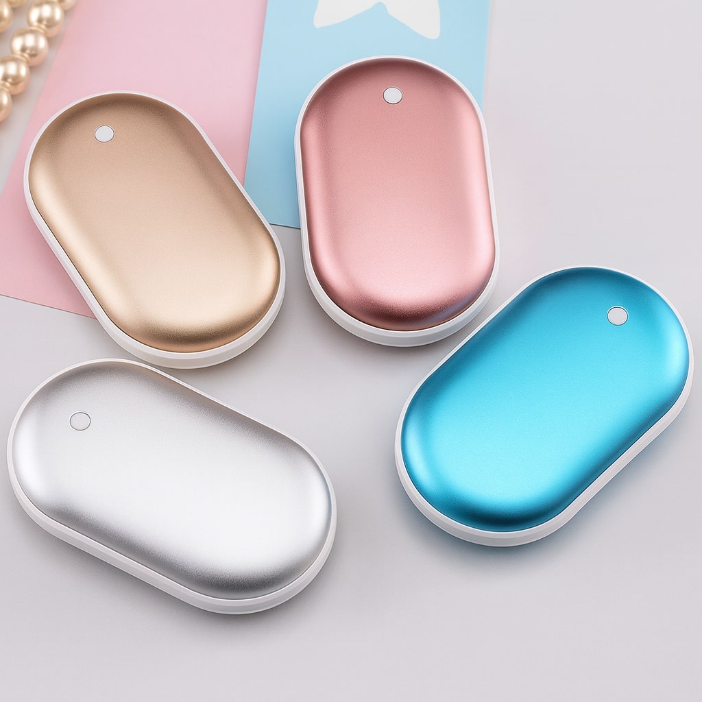 Rechargeable Hand Warmer with Power Bank – Dual-Sided Heat, 3 Temperature Settings, USB Charging for iPhone & Android | Thomler