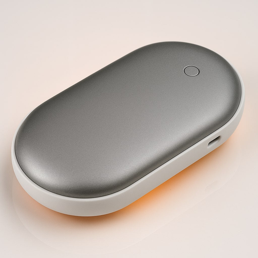 Rechargeable Hand Warmer with Power Bank – Dual-Sided Heat, 3 Temperature Settings, USB Charging for iPhone & Android | Thomler