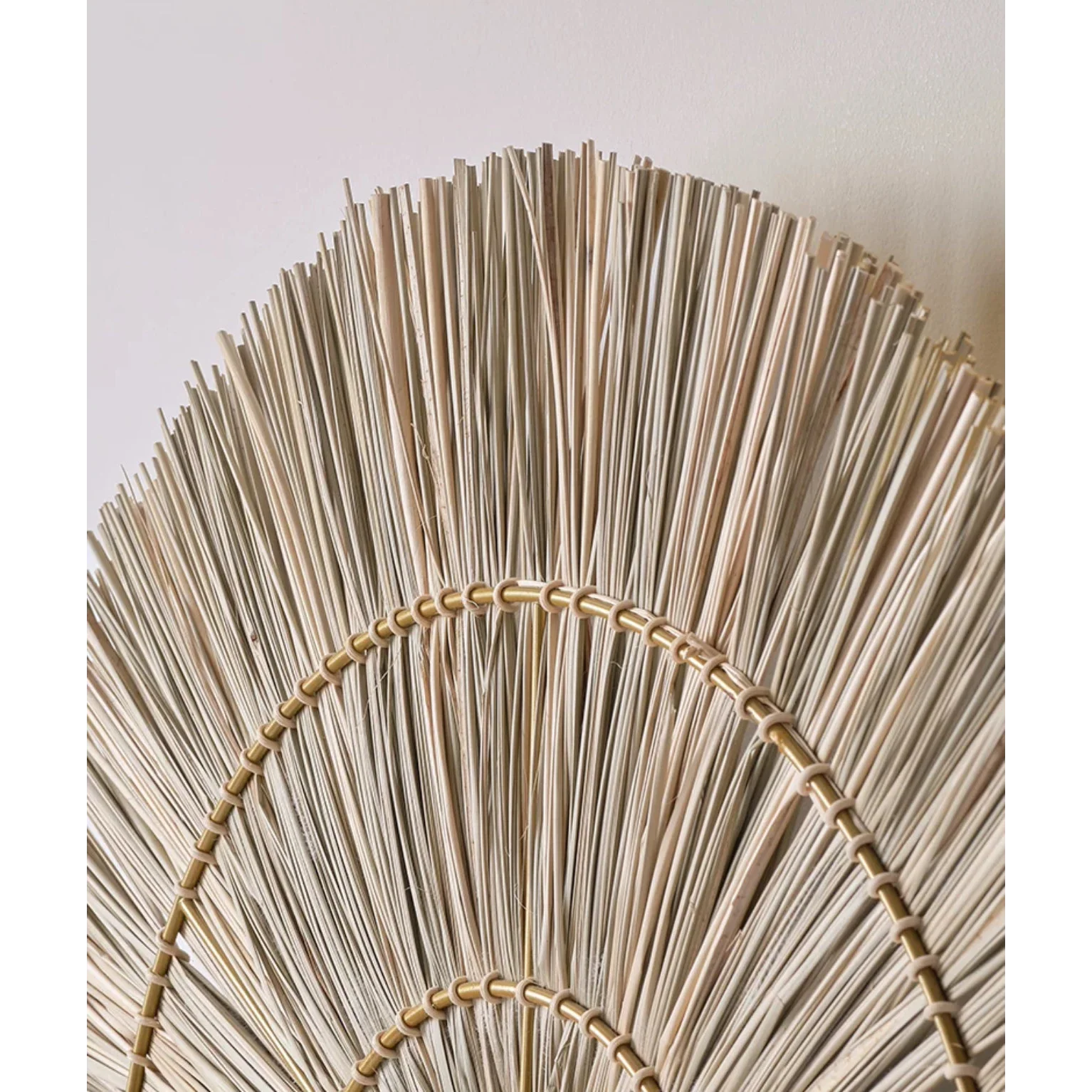 Wall Lamp Rattan 15.7 in 23.6 in 31.5 in Brown Bedroom Living Room Decorative Lighting Fixture Boho Natural Woven | Thomler